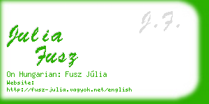 julia fusz business card