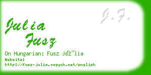 julia fusz business card